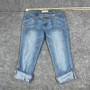 Hydraulic Capri Jeans Womens‎ Size 12 Blue Denim Stretch Mid Rise Casual